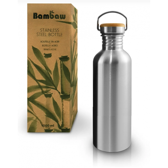 GOURDE THERMOS INOX / BAMBOU